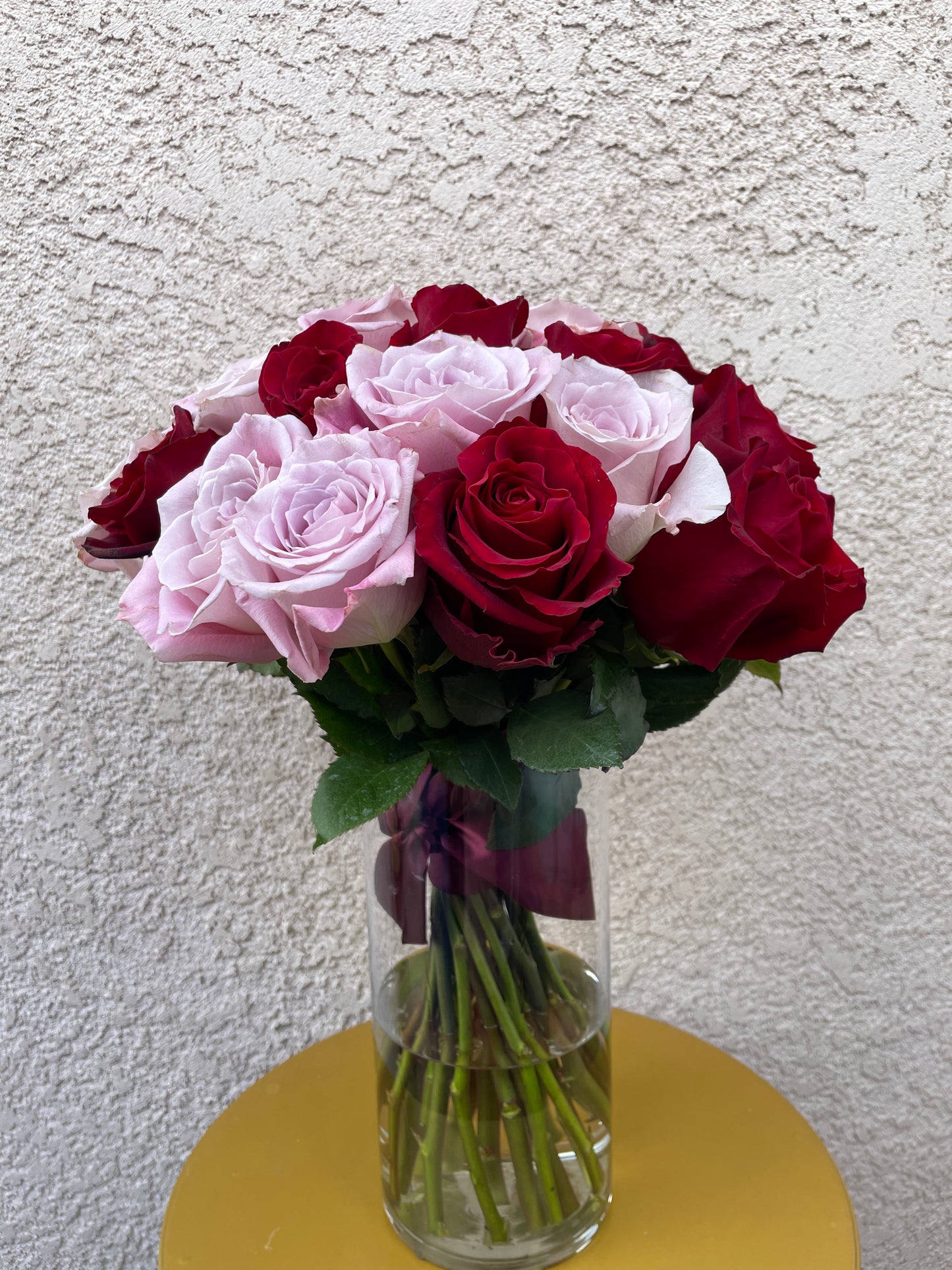 Bunch of happiness (2 Dozen Red and Pink Roses)