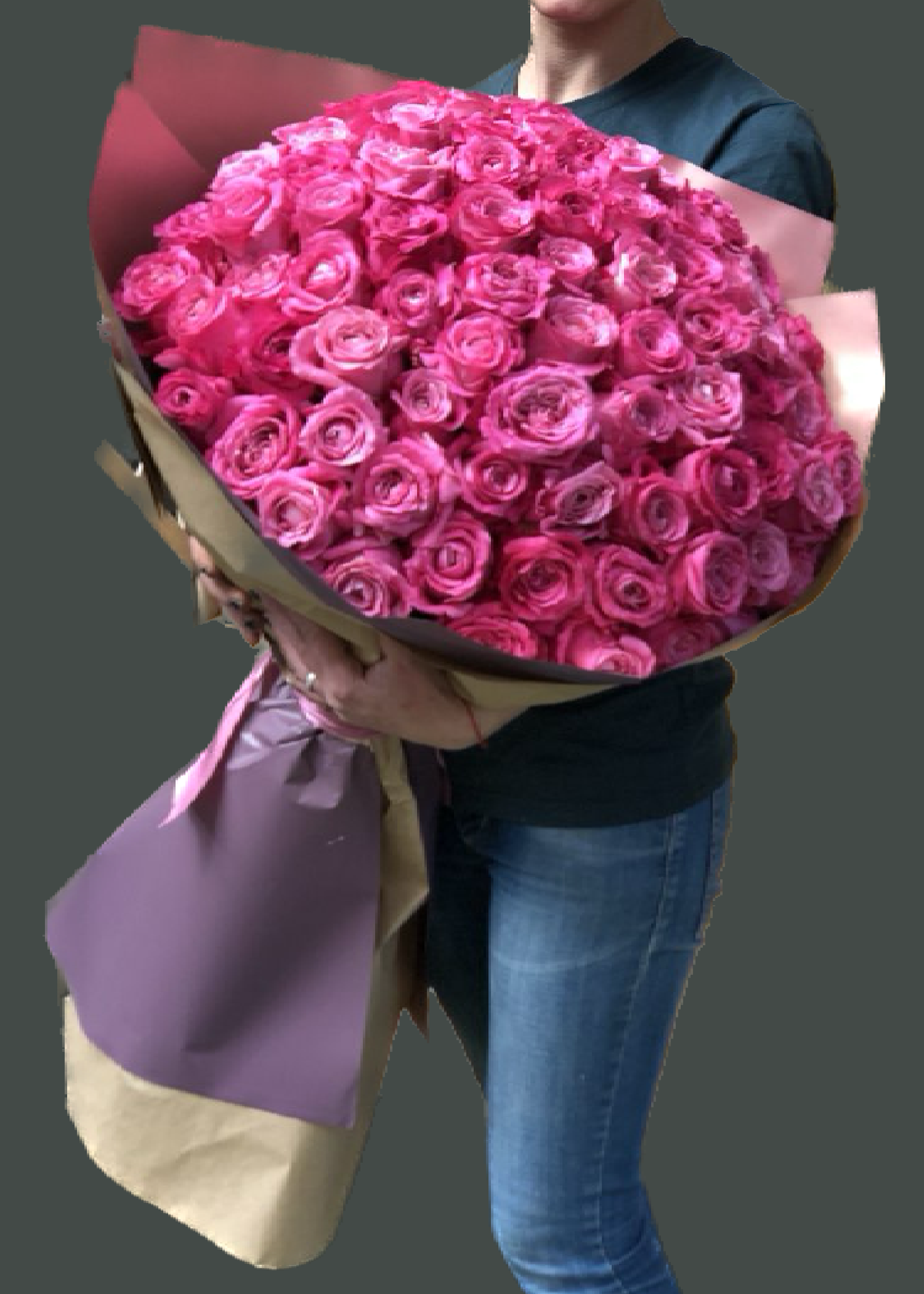 101 purple roses