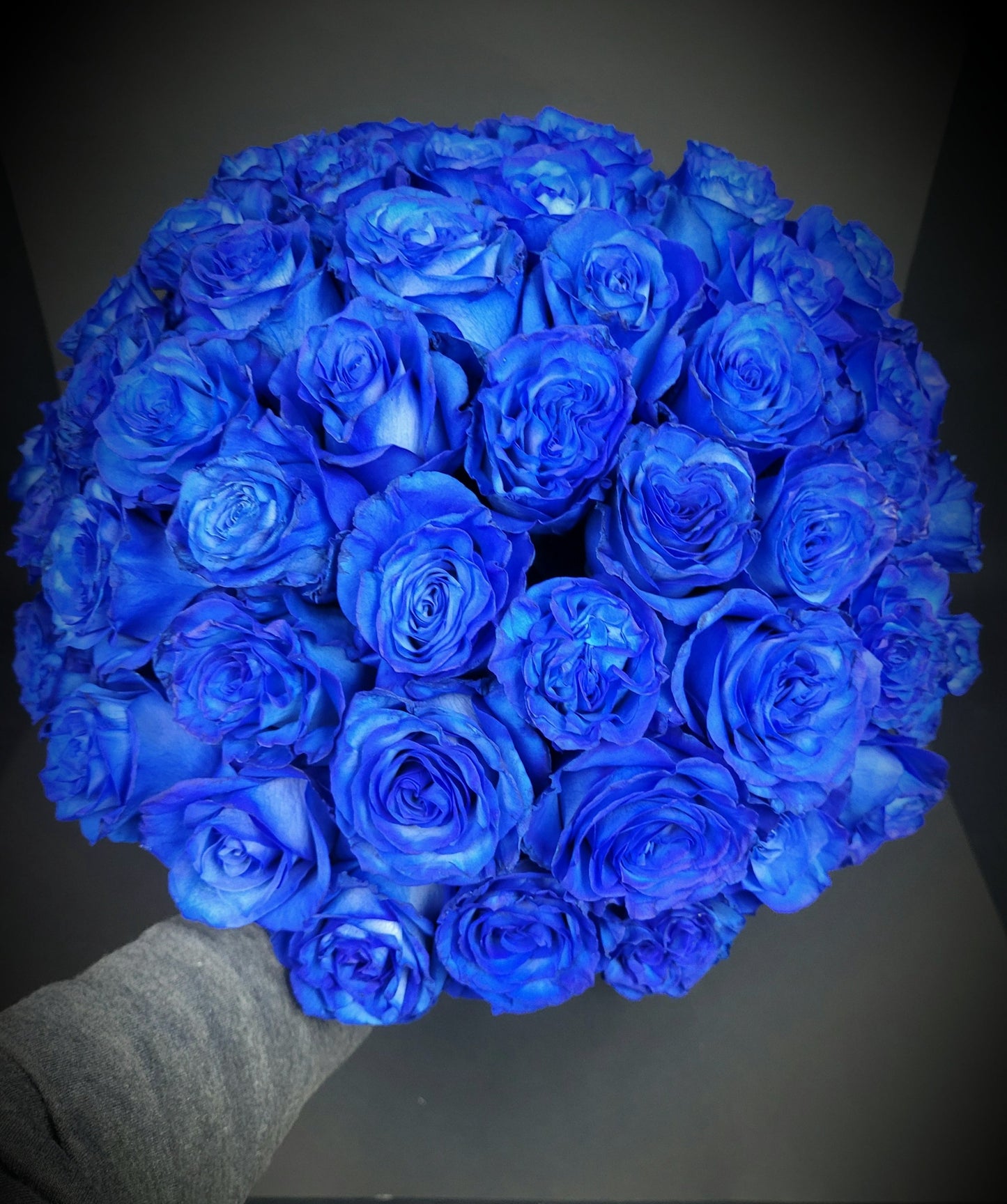 50 blue roses