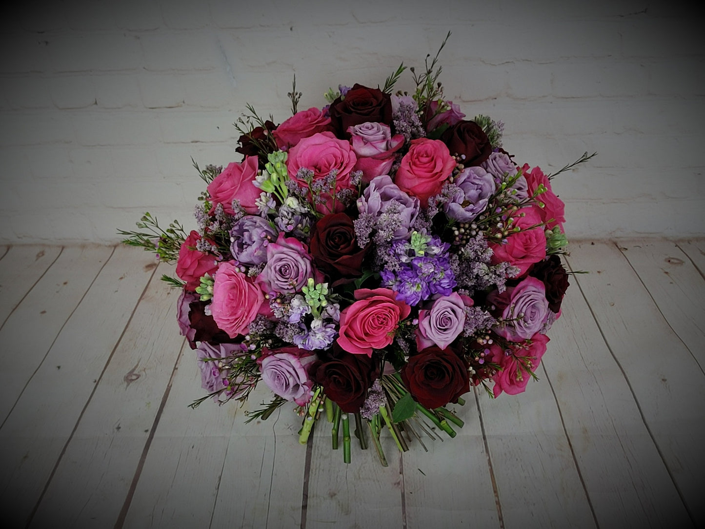 Hot Pink, Purple and Red Mixed Bouquet