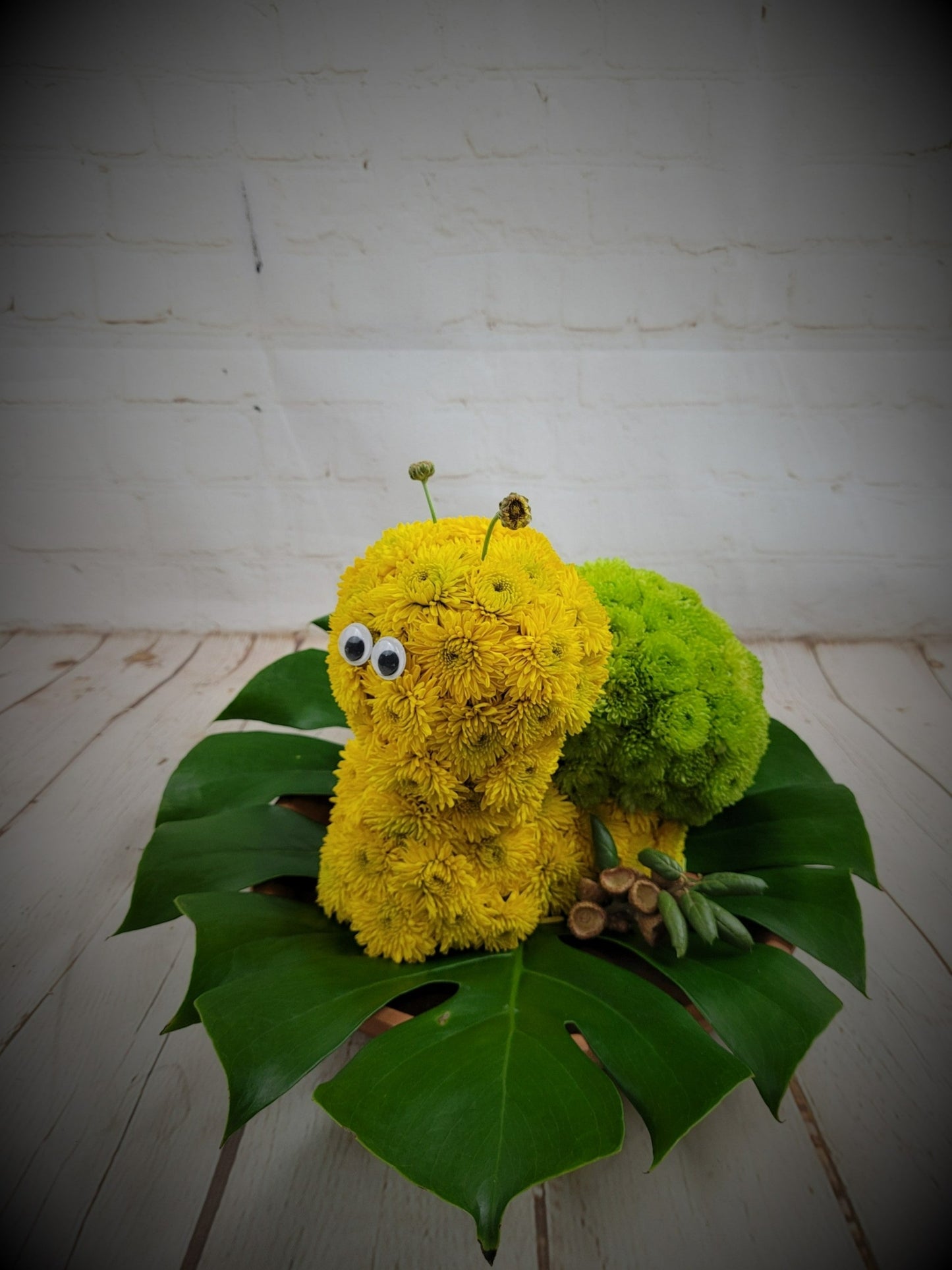 Creative Arrangement with Chrysanthemums