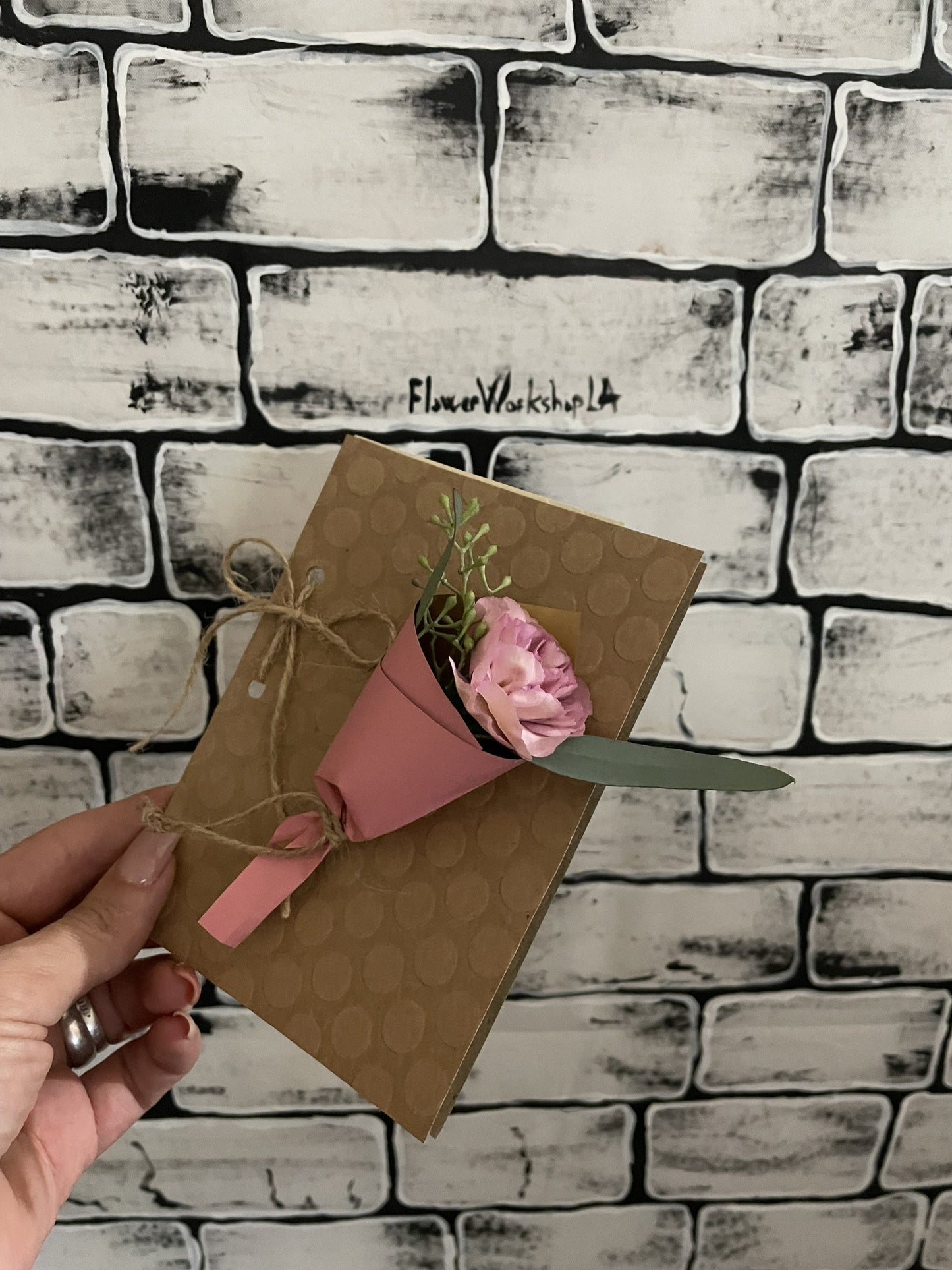 Handmade message card "Little bouquet"
