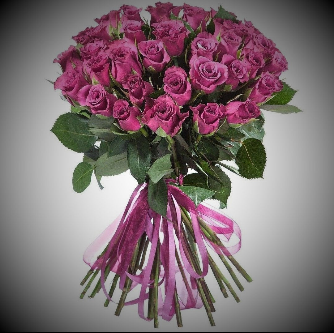 50 purple roses