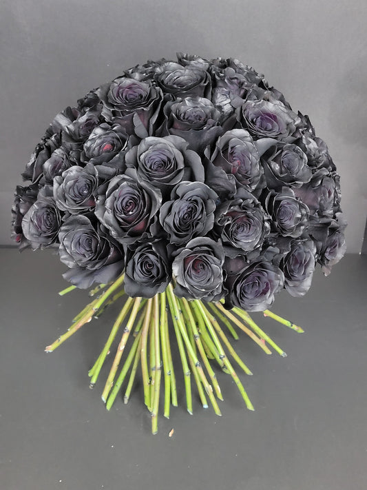 50 black roses