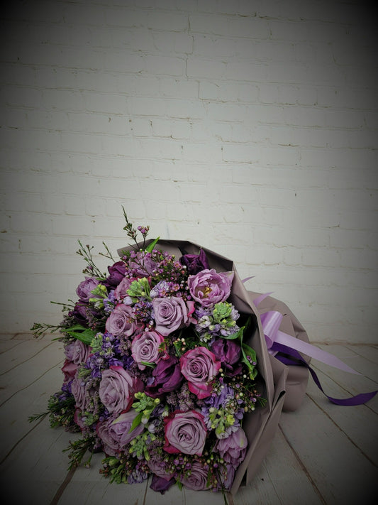 Purple flowers mix bouquet