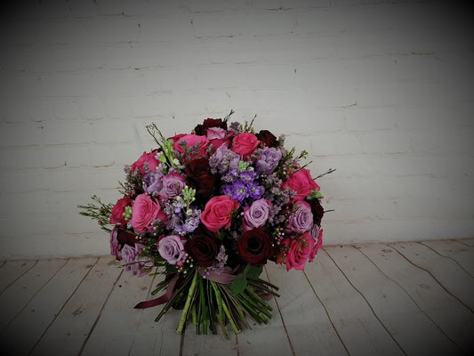 Hot Pink, Purple and Red Mixed Bouquet